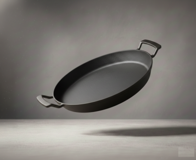DOUBLE HANDLE SKILLET